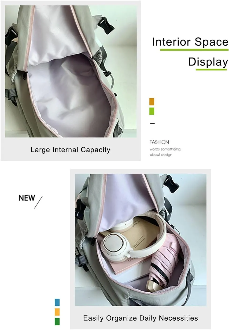 13L Shoulder Bag Backpack For Woman Multipurpose Lightweight Commuter Travel Work College Daypack Bags Laptop (Green)