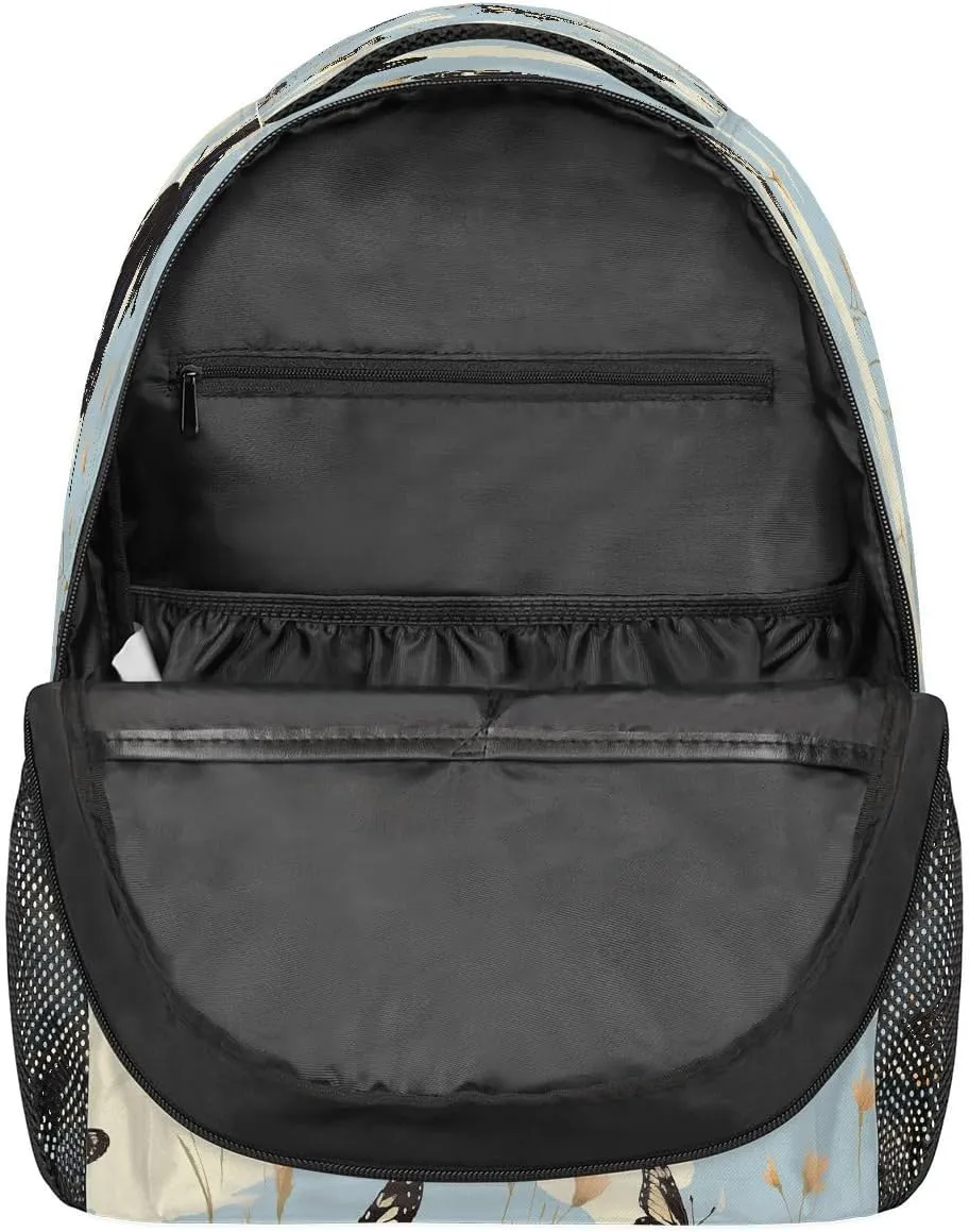Backpack for Women Men Waterproof Backpack with Laptop Compartment, Lightweight Carry On Backpack for Travel, Work, Picnic, Butterfly Animal Pattern