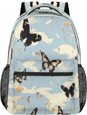 Backpack for Women Men Waterproof Backpack with Laptop Compartment, Lightweight Carry On Backpack for Travel, Work, Picnic, Butterfly Animal Pattern