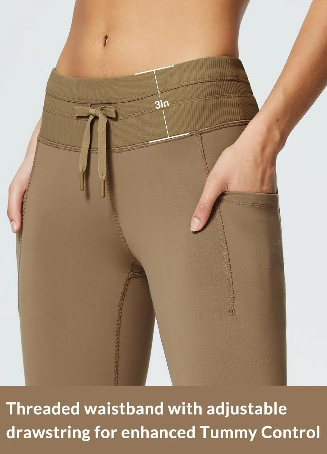baleaf Women's Fleece Lined High Waisted Leggings Water Resistant Thermal Warm Winter Tights Ski Hiking Pants with Pockets