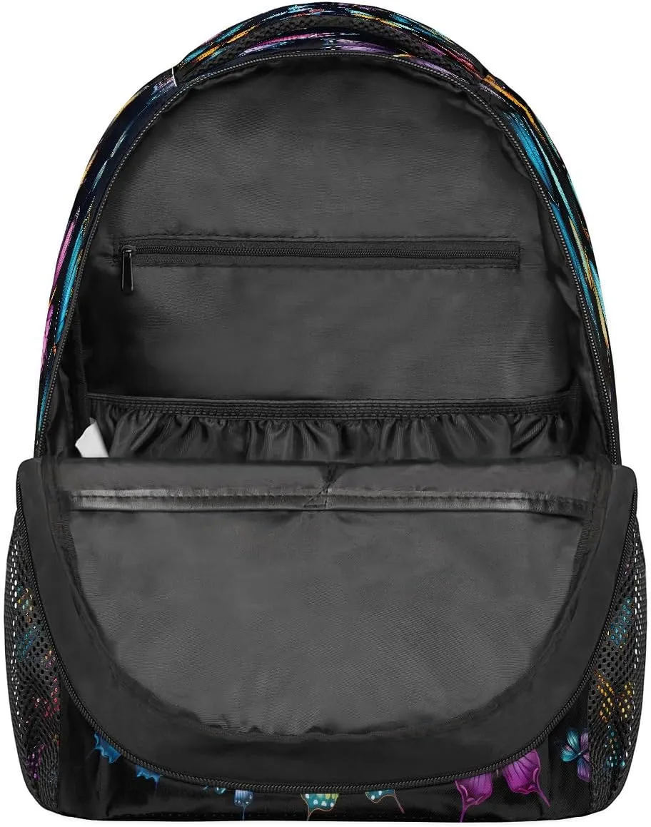 Butterfly Travel Backpack, Large 16 Inch Laptop Bookbag Lightweight Carry-On Bag for Business Travel & Hiking