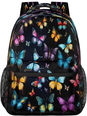 Butterfly Travel Backpack, Large 16 Inch Laptop Bookbag Lightweight Carry-On Bag for Business Travel & Hiking