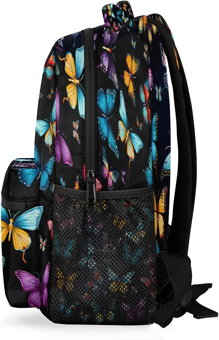 Butterfly Travel Backpack, Large 16 Inch Laptop Bookbag Lightweight Carry-On Bag for Business Travel & Hiking