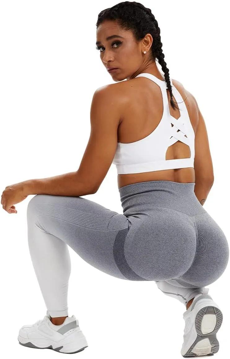 CFR Women's High Waist Workout Seamless Scrunch Booty Leggings Butt Lift Gym Fitness Girl Sport Active Yoga Pants
