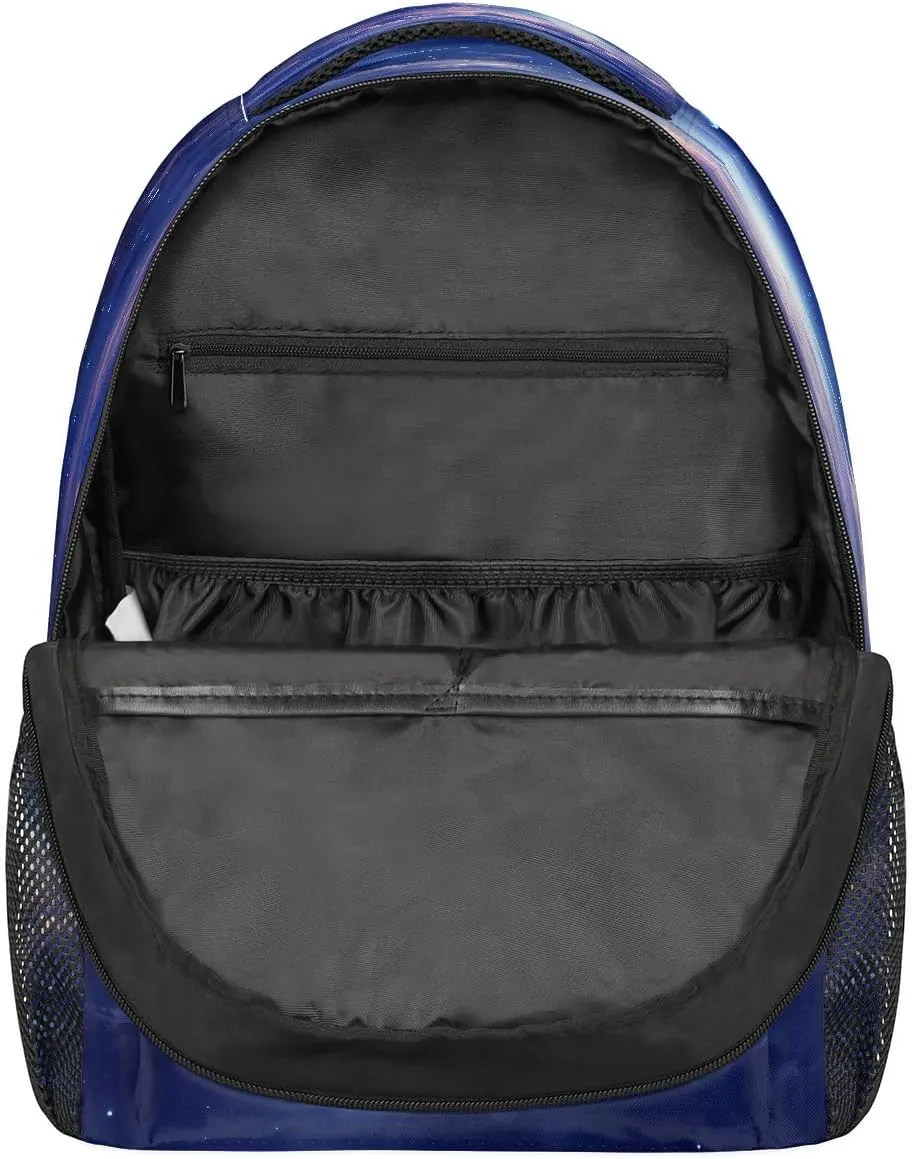 Cosmic Starry Sky Travel Backpack, Large 16 Inch Laptop Bookbag Lightweight Carry-On Bag for Business Travel & Hiking
