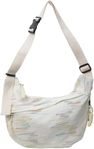 Crescent Crossbody Bags for Women Nylon Dumpling Bag Hobo Bag Slouchy Shoulder Bag Moon Bag Nylon Crescent Bag