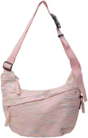 Crescent Crossbody Bags for Women Nylon Dumpling Bag Hobo Bag Slouchy Shoulder Bag Moon Bag Nylon Crescent Bag