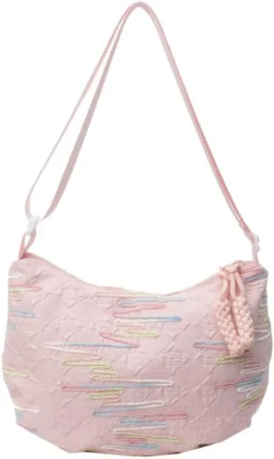 Crescent Crossbody Bags for Women Nylon Dumpling Bag Hobo Bag Slouchy Shoulder Bag Moon Bag Nylon Crescent Bag