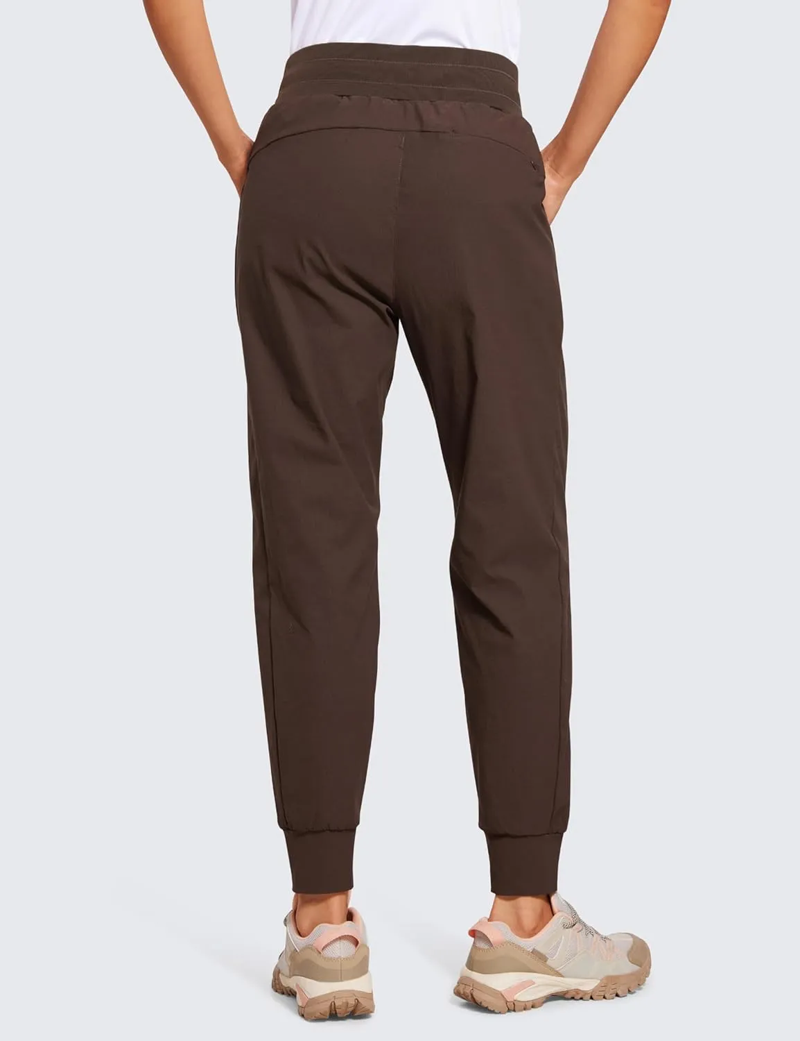 CRZ YOGA Athletic High Waisted Joggers for Women 27.5" - Lightweight Workout Travel Casual Outdoor Hiking Pants with Pockets