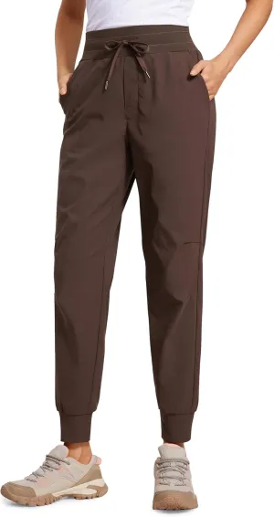 CRZ YOGA Athletic High Waisted Joggers for Women 27.5" - Lightweight Workout Travel Casual Outdoor Hiking Pants with Pockets