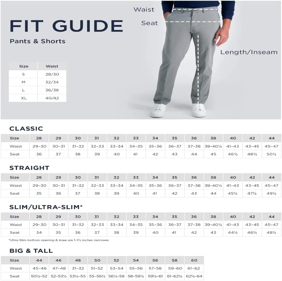Haggar Men's Work to Weekend Hidden Expandable Waist No Iron Flat Front Pant