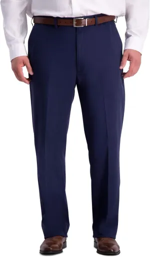 Haggar Men's Work to Weekend Hidden Expandable Waist No Iron Flat Front Pant