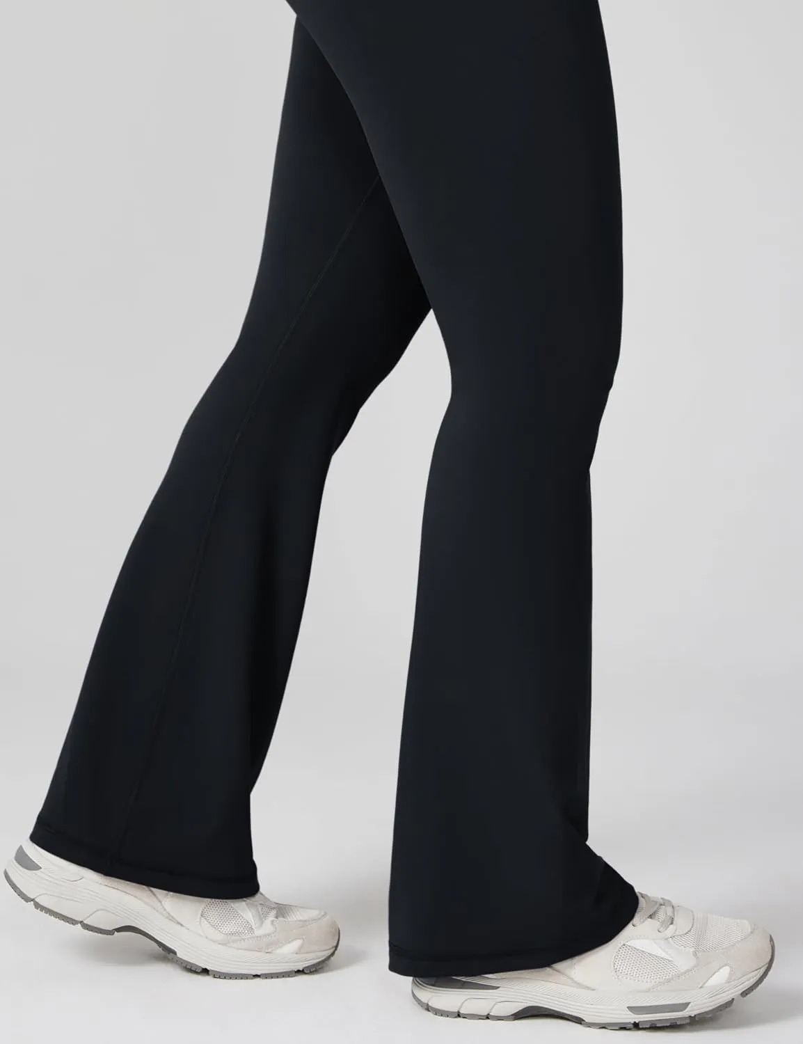Hugcurve No Front Seam High Waisted Flare Leggings for Women Bootcut Yoga Pants Buttery Soft Lounge Workout - 31''