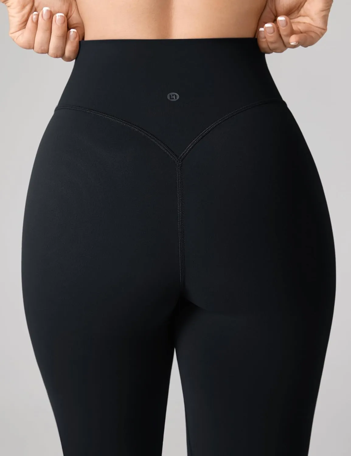 Hugcurve No Front Seam High Waisted Flare Leggings for Women Bootcut Yoga Pants Buttery Soft Lounge Workout - 31''