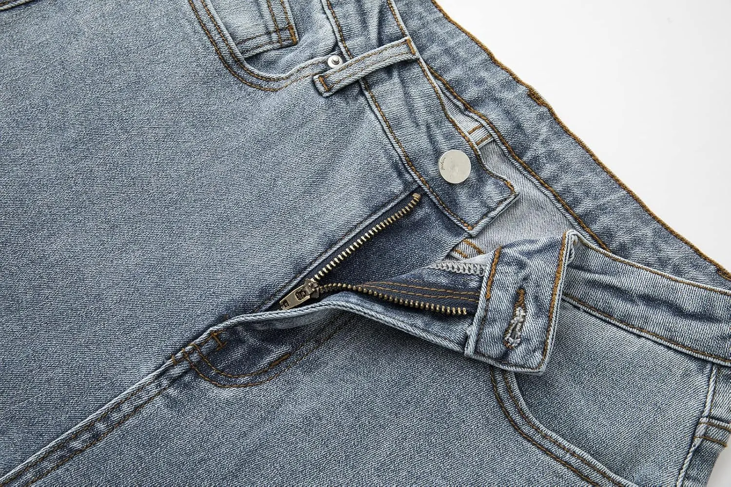 LEIJIJEANS Plus Size Women for Jeans Straight Fitting High Stretchy Jeans Highwaist Light Blue Full Length Mom Pants