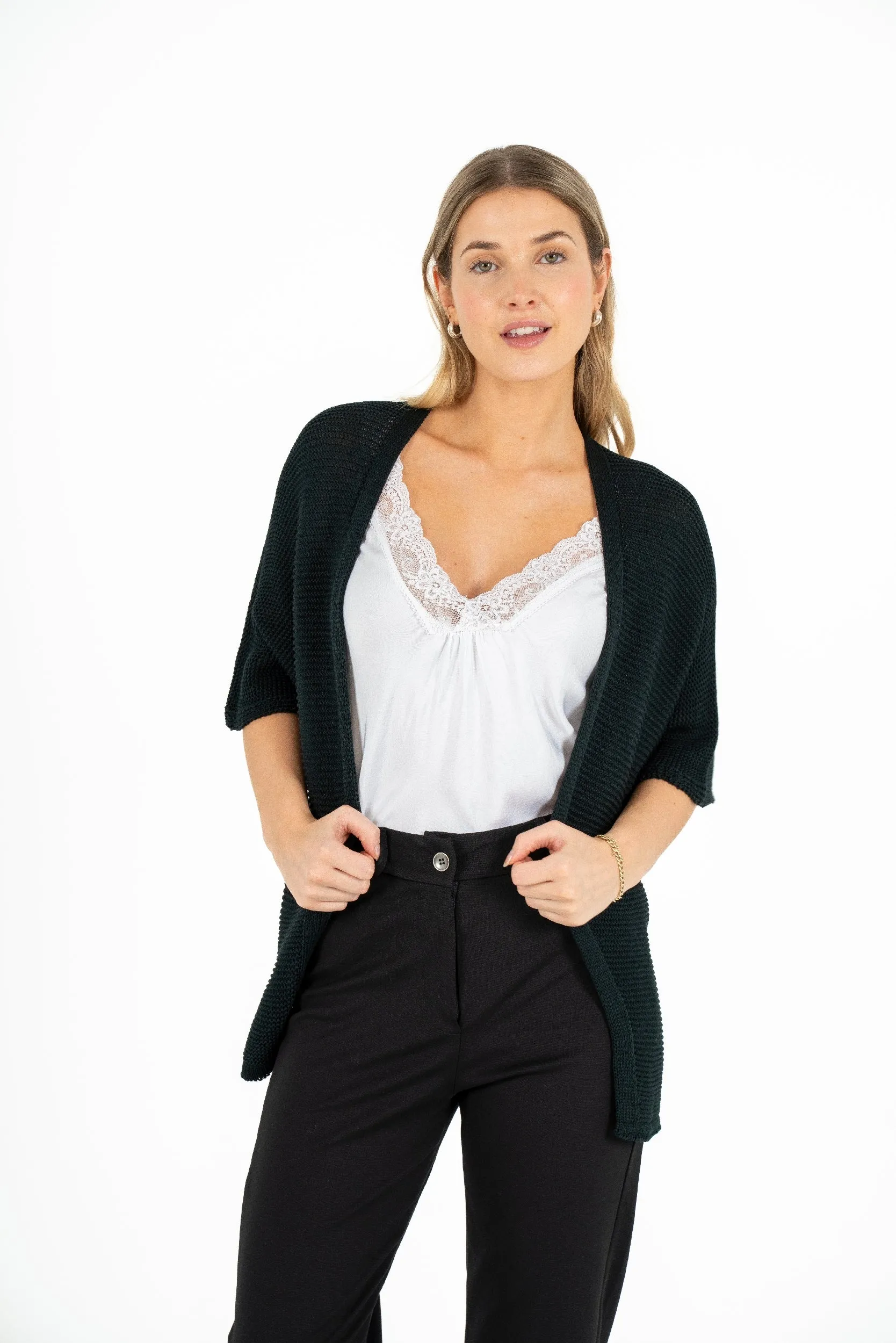 M Made in Italy – Elbow Length Sleeve Knit Cardigan