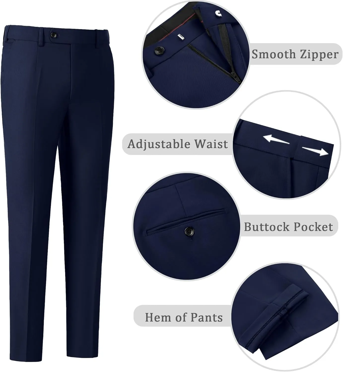 Mens Suit Slim Fit 3 Piece Suits for Wedding Formal Suit Jacket Vest Pants Set Business Casual Suits Prom Tuxedos