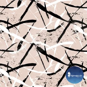 Organic French Terry - Squiggle - Pale Pink