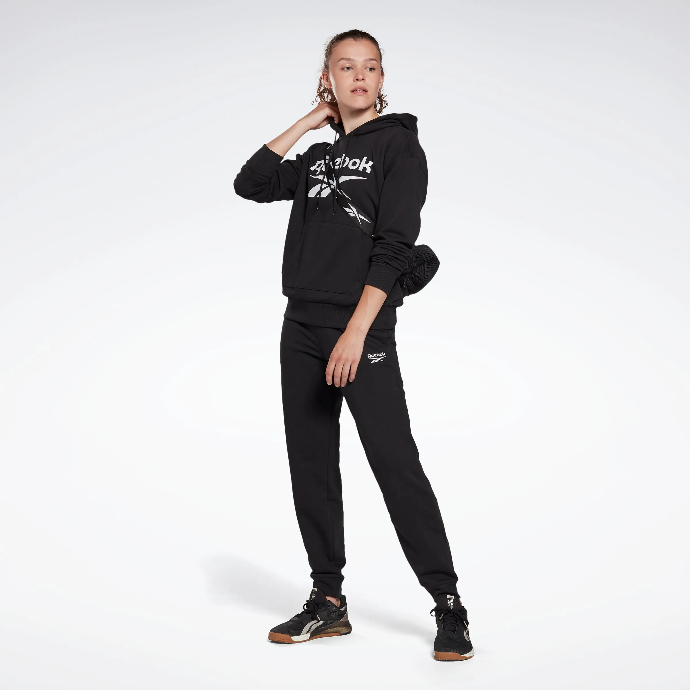 Reebok Identity Logo French Terry Hoodie Black