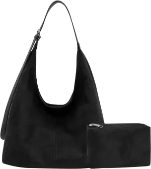Suede Bags for Women Suede Hobo Bag Retro Suede Tote Bag Slouchy Suede Shoulder Bag Crossbody Handbags Suede Purse