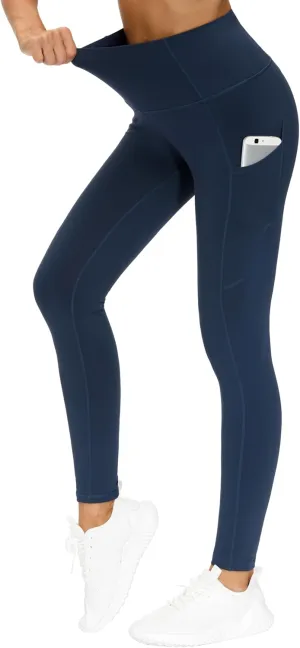 THE GYM PEOPLE Thick High Waist Yoga Pants with Pockets Fleece Lined Tummy Control Workout Leggings for Women