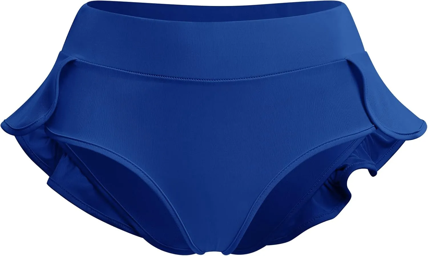 Women High Waist Ruffle Yoga Shorts Gym Workout Rave Booty Dance Mini Hot Pants Bottoms Active Skirted Panties
