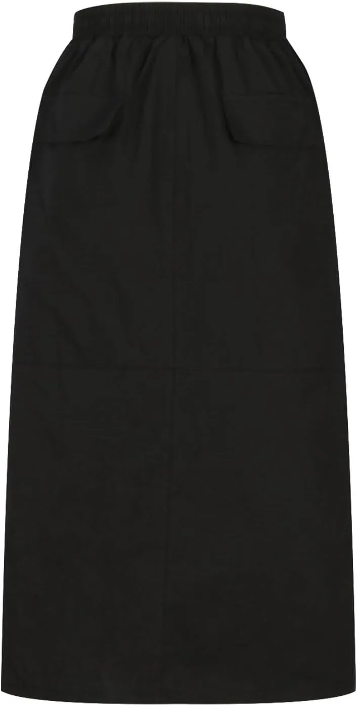 Women's Cargo Denim Long Skirt High Waisted Stretchy Jean Maxi Skirts Casual Y2K Cargo Skirt Jean with Front Slit