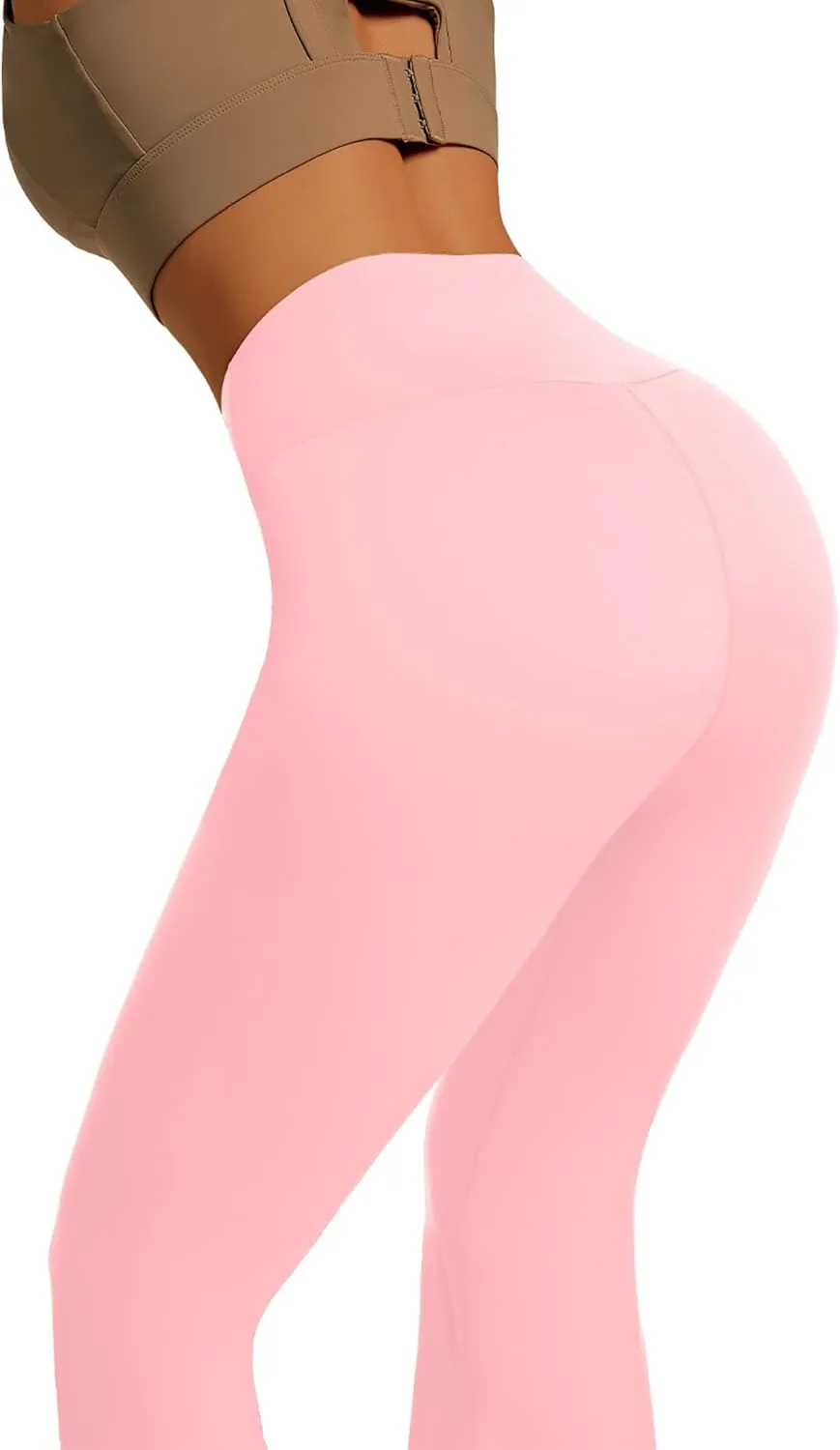 YOAKUKA Flare Yoga Leggings for Women Crossover High Waist Tummy Control Bell Bottom Bootcut Gym Work Pants Casual